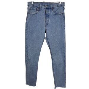 Levi's Womens 501s Skinny Filiforme Light Wash Jeans Size‎ 28/6 Raw Hem Classic